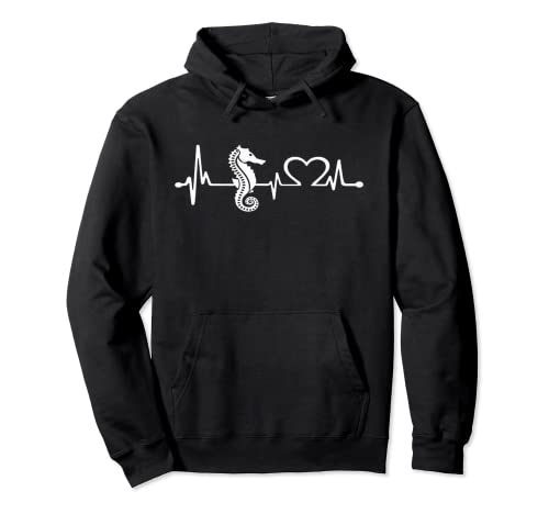 Love Seepferdchen Damen Shirt Herzschlag Seepferdchen Liebhaber Mädchen Pullover Hoodie Love Seepferdchen Damen Shirt Herzschlag Seepferdchen Liebhaber Mädchen Pullover Hoodie von Funny vintage seahorse Christmas costume boys