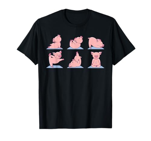 Funny yoga animals - Niedliches Schweine-Yoga und Meditation, lustig Damen T-Shirt Schwarz S EU Klein Funny yoga animals - Niedliches Schweine-Yoga und Meditation, lustig Damen T-Shirt Schwarz S EU Klein von Funny yoga animals