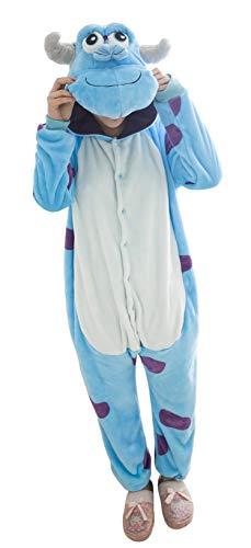 FunnyCos Erwachsene Onesie Tier Pyjama Unisex Halloween Cosplay Kostüm Loungewear, Sullivan, X-Large von FunnyCos