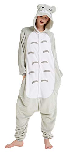 FunnyCos Einteiler für Erwachsene, Tier, Unisex, Halloween, Cosplay, Kostüm, Loungewear, Totoro, L (Fits Height 168-177cm) von FunnyCos
