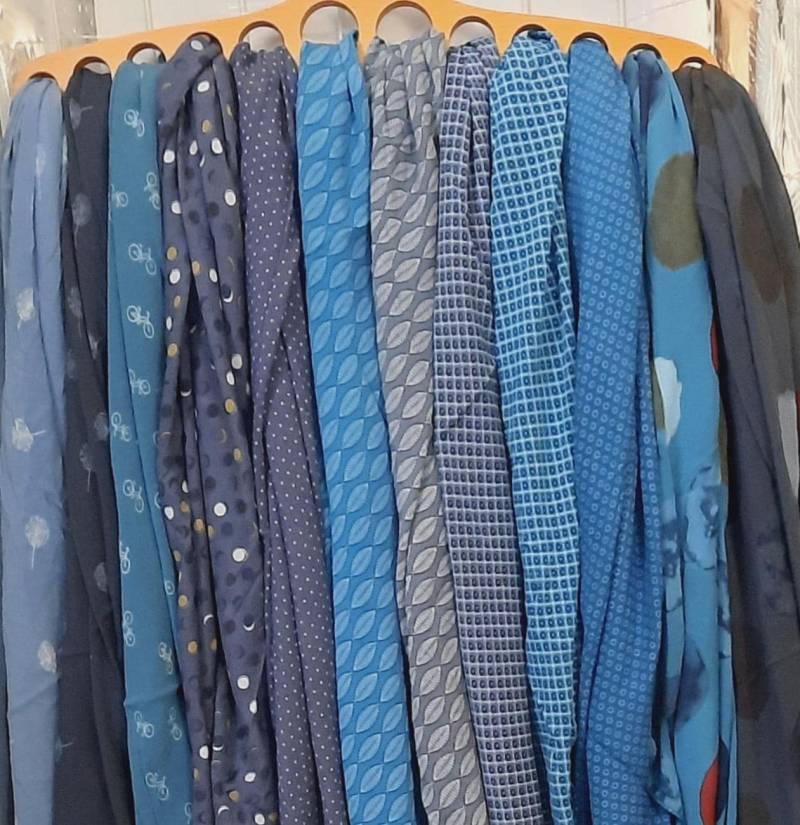 Baumwollseiden Tücher - Blau Baumwollseiden Tücher - Blau von FunnyGirlBerlin