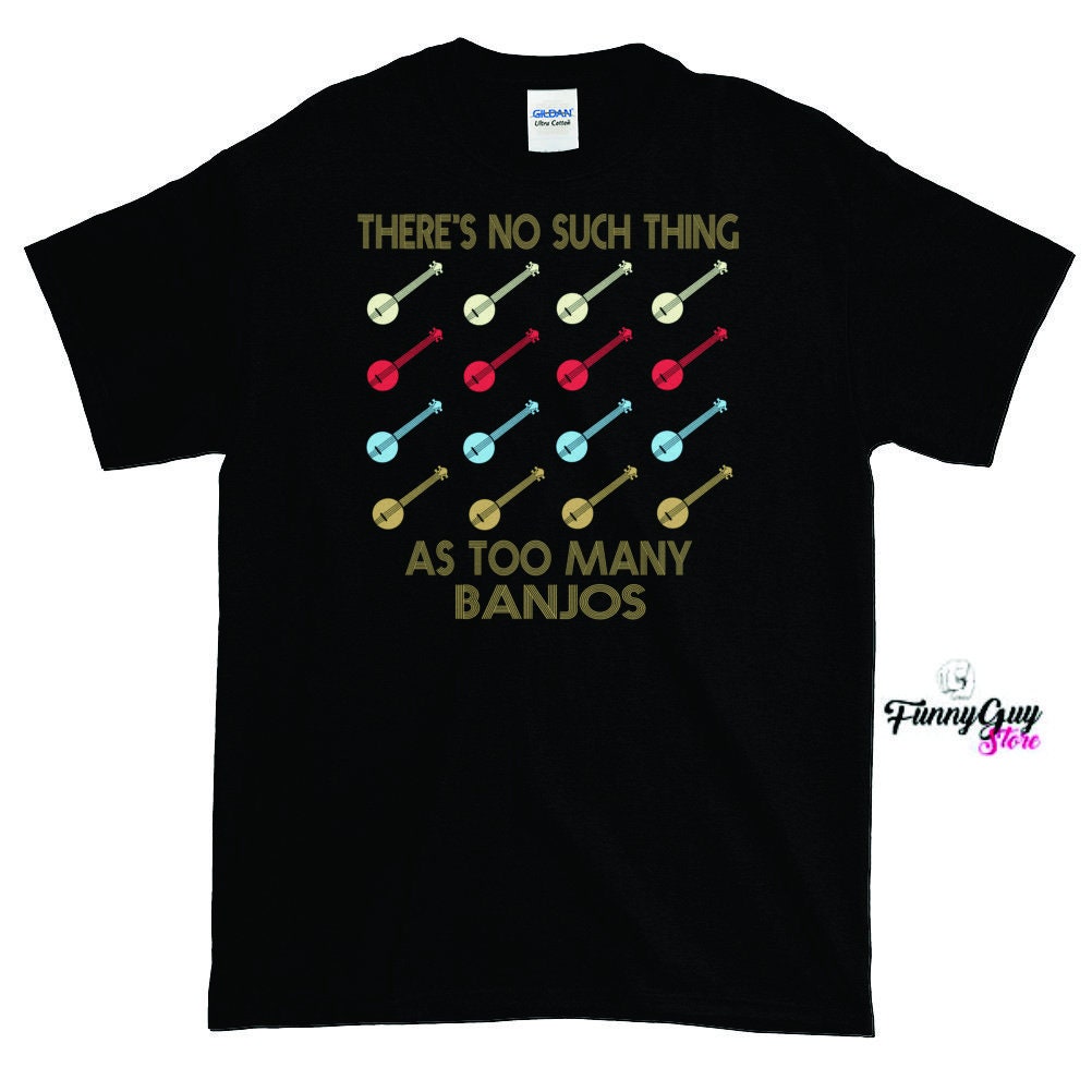 Banjo T-Shirt Vintage Shirt Instrument Bluegrass Lustiges Banjoist Geschenk Musiker von FunnyGuyStore