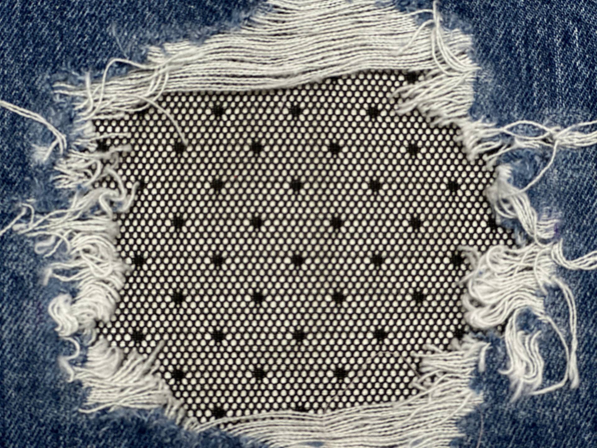 Fischnetz-Spitze-Patch Für Denim-Löcher Schwarzes Loch-Patch von FunnyPatches