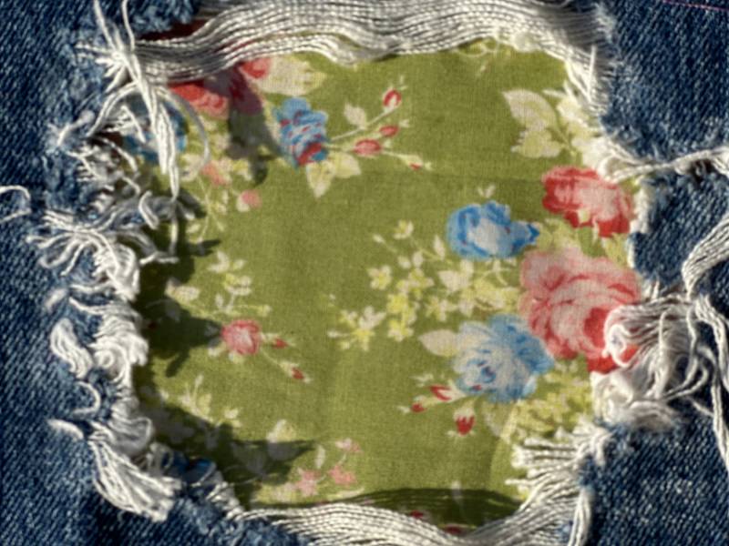 Vintage-stil Blumen Peek A Boo Patch Aufbügeln Patches Für Jeans Löcher Denim Knie von FunnyPatches