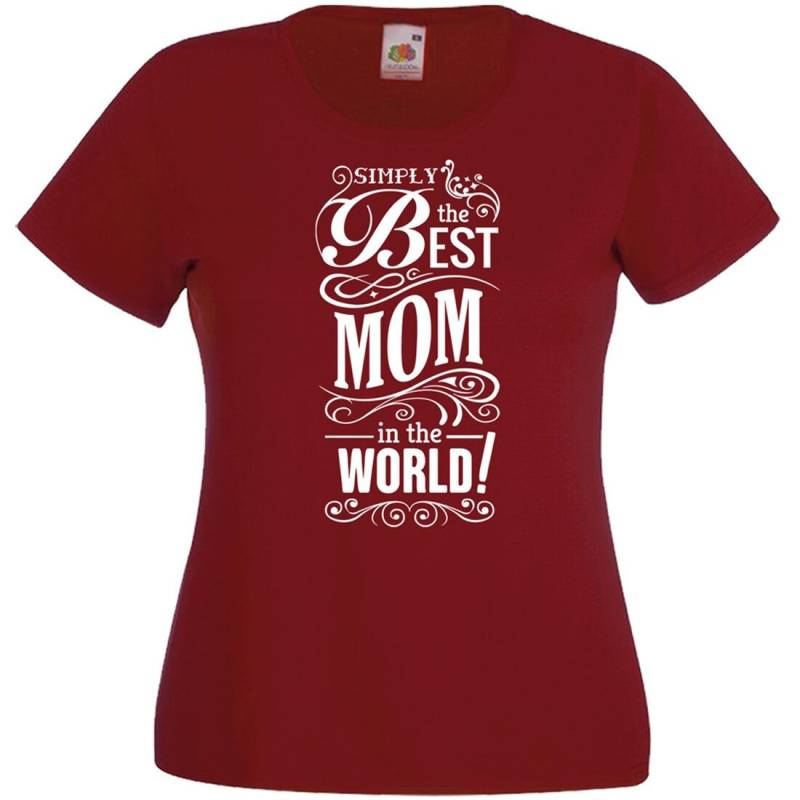 Damen T-Shirt Simply The Best Mom in World - Mama Geschenk von FunnyShirtBoutique