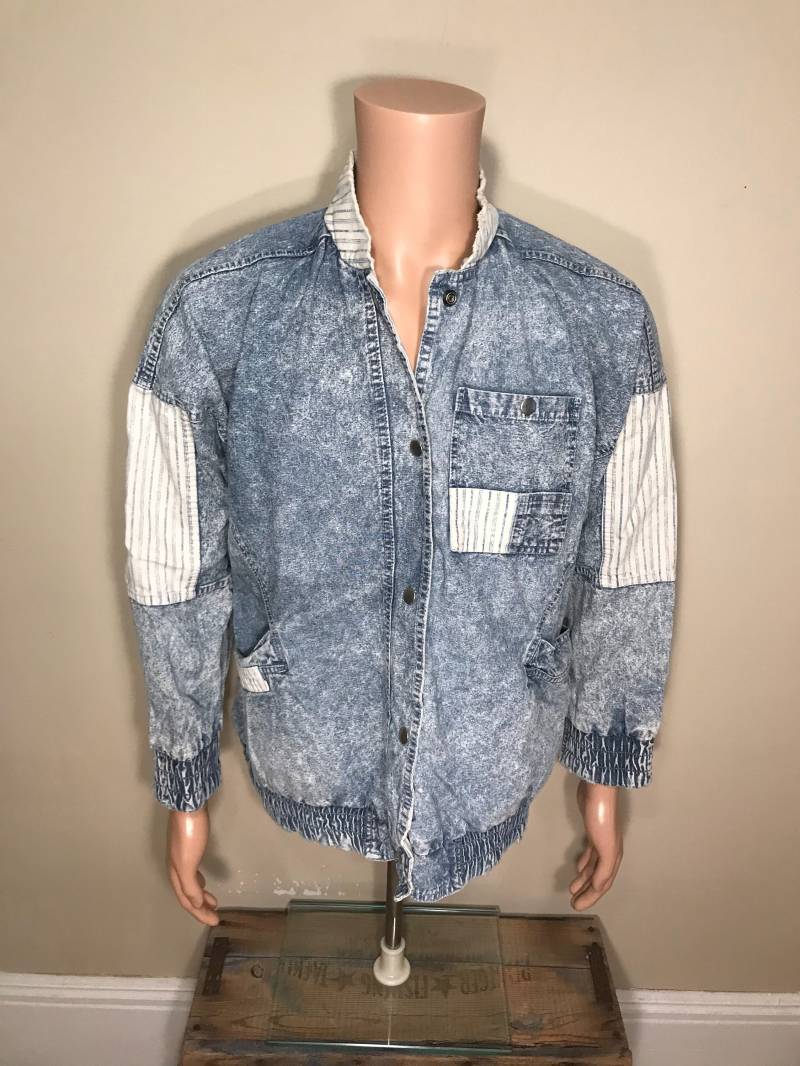 Vintage Acid Wash Jeansjacke Stefano Sportswear, Medium/Large Vintage Acid Wash Jeansjacke Stefano Sportswear, Medium/Large von FunnyTruckerHats