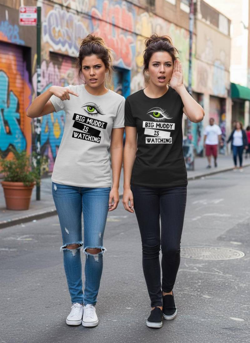 Big Muddi Ist Watching - Lustiges Damen T-Shirt von FunnyZoomStore