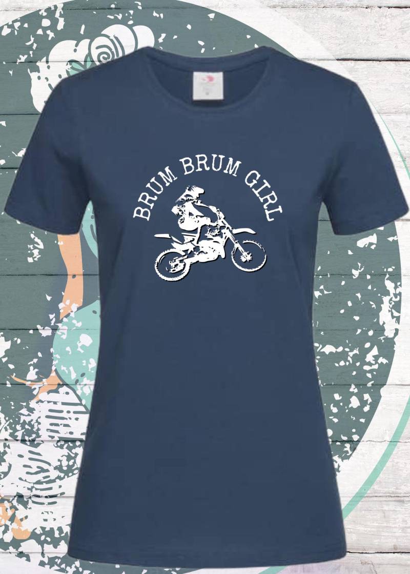 Damen T-Shirt Brum Girl - Moped Cruiserin von FunnyZoomStore