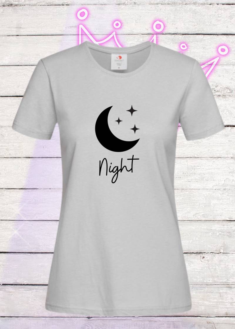 Damen T-Shirt Night - Mondschein & Entspannte Abende von FunnyZoomStore