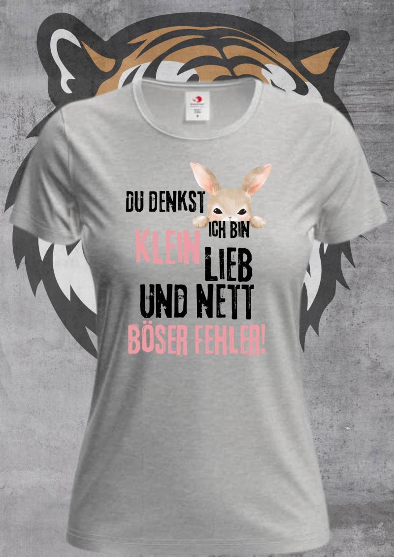 Du Denkst Ich Bin Klein Lieb Und Nett? Böser Fehler - Freches Damen T-Shirt | Witzige Geschenkidee von FunnyZoomStore