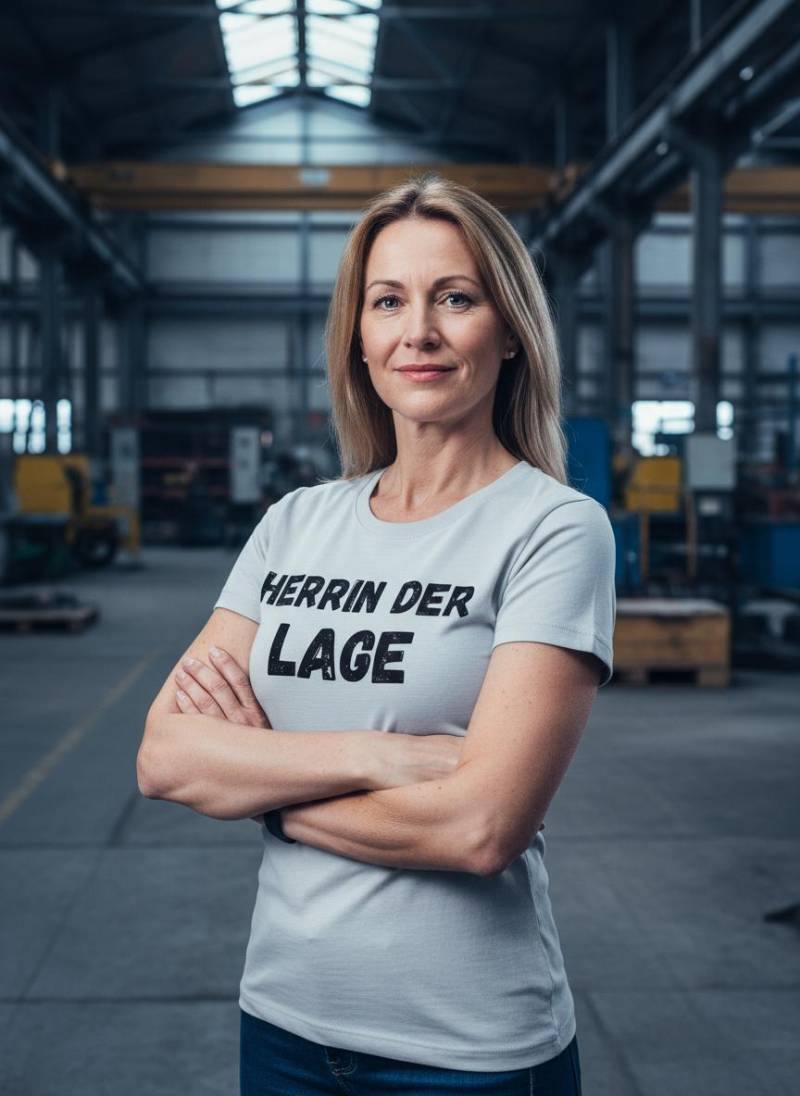 Herrin Der Lage T-Shirt - Lustiger Chefin Spruch | Witziges Damen Freizeit Shirt von FunnyZoomStore