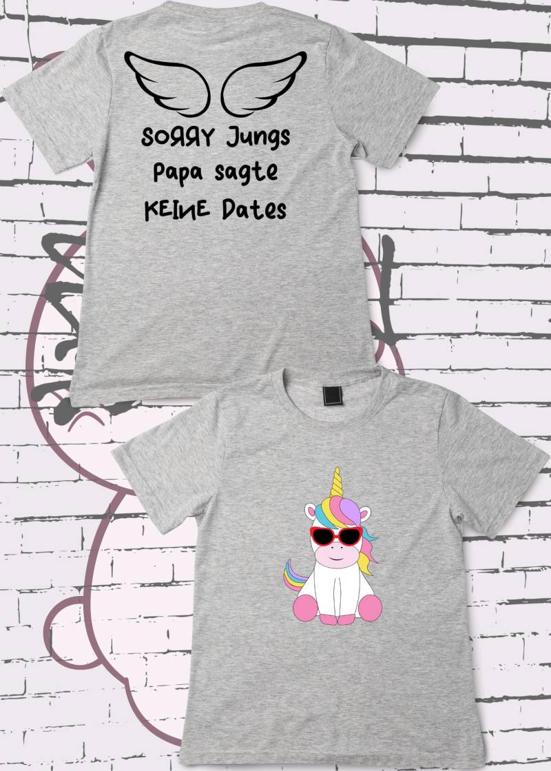 Kinder T-Shirt Sorry Jungs Papa Sagte Keine Dates Lustiges Geschenkidee Witziges Mit Spruch in Vielen Farben von FunnyZoomStore