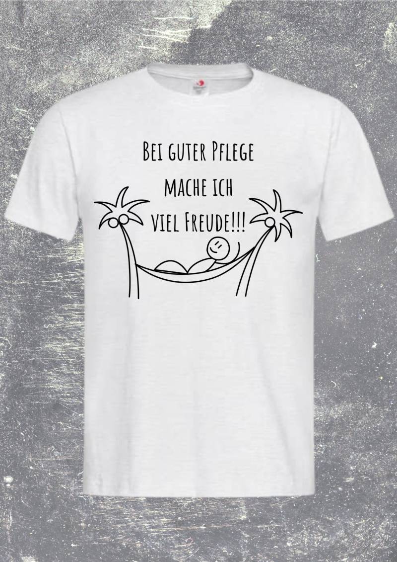 T-Shirt Unisex - Bei Guter Pflege Mache Ich Viel Freude Geschenkidee Geburtstag Statement von FunnyZoomStore
