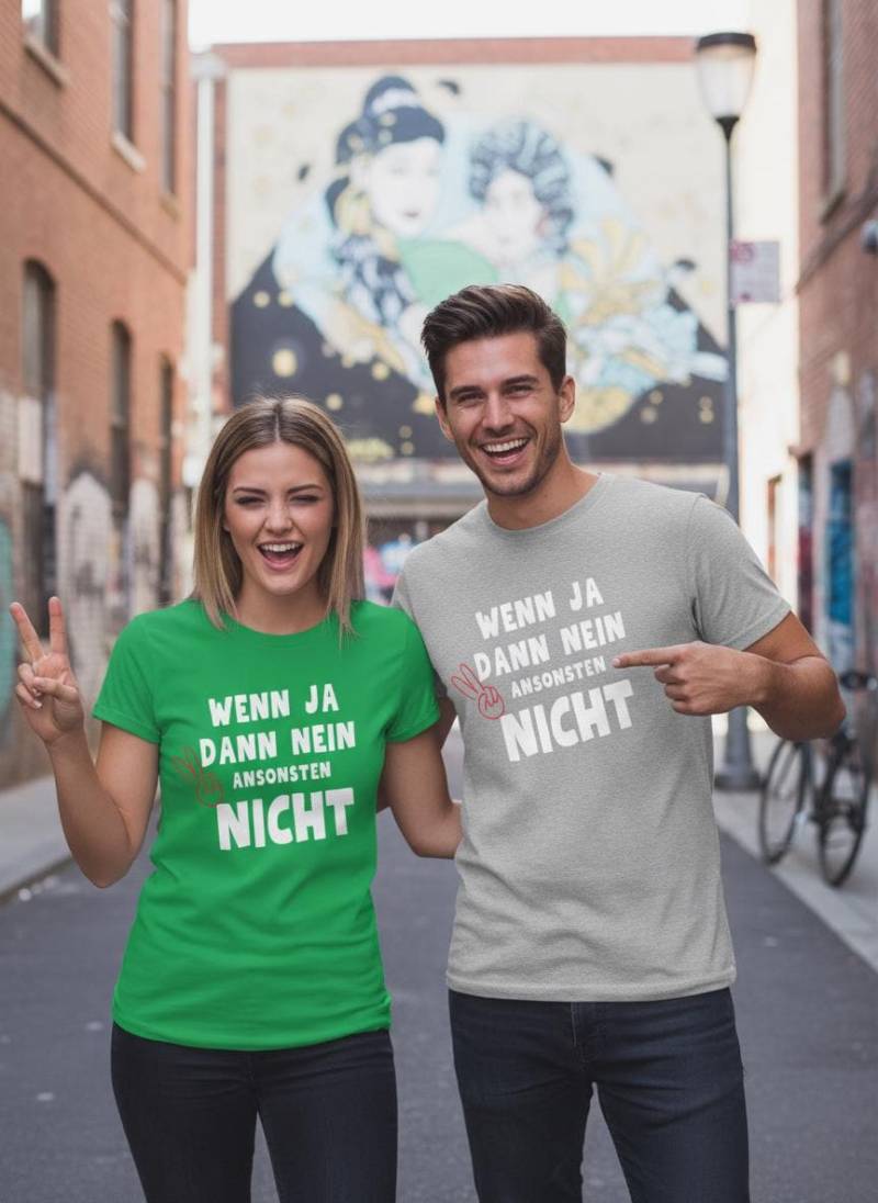 Unisex T-Shirt "Wenn Ja Dann Nein Ansonsten Nicht' - Verwirrung Shirt von FunnyZoomStore