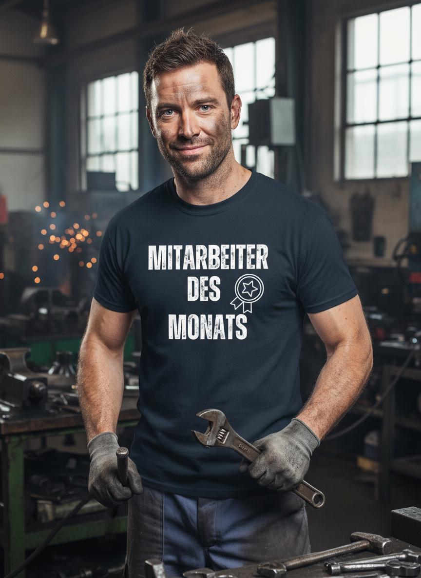 T-Shirt "Mitarbeiter Des Monats' - Witziges Geschenk Für Erfolgreiche Mitarbeiter von FunnyZoomStore