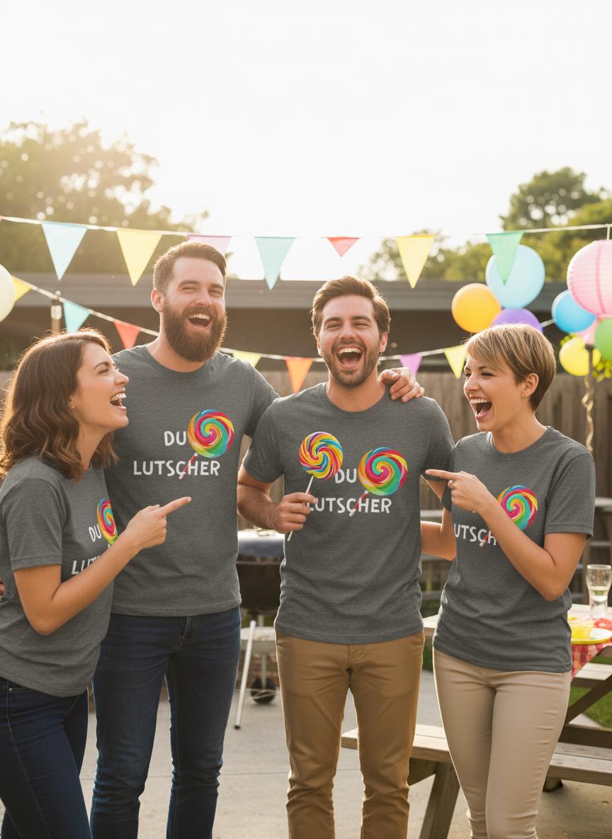 Unisex T-Shirt "Du Lutscher' - Witziges Statement Shirt von FunnyZoomStore