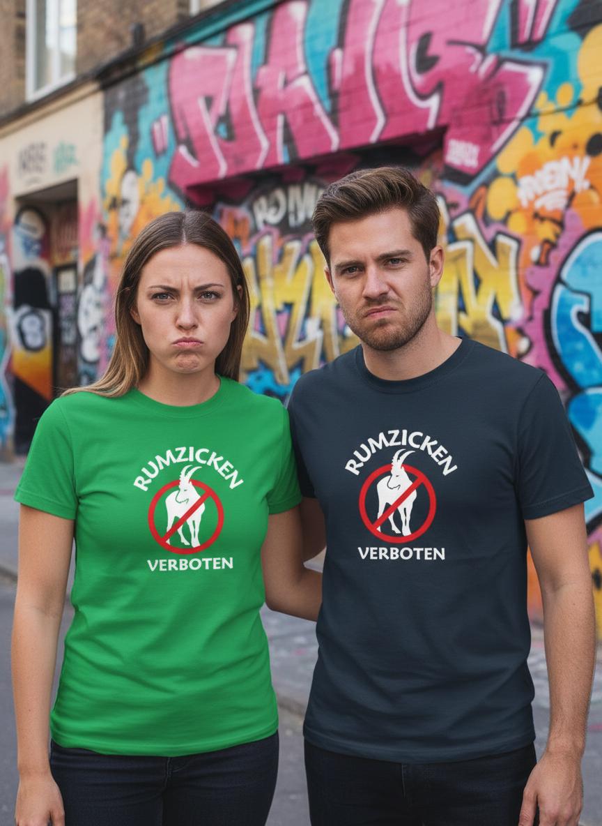 Unisex T-Shirt "Rumzicken Verboten' - Gute Laune Shirt von FunnyZoomStore