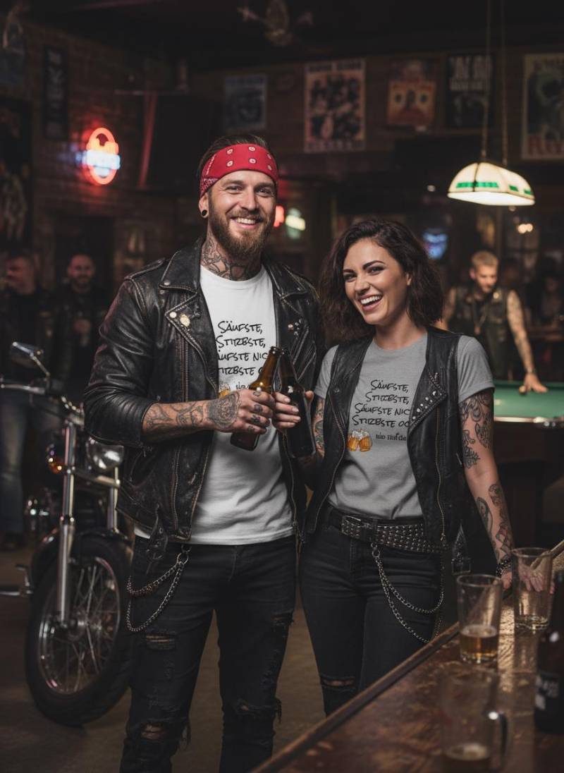 Unisex T-Shirt Säufste Stirbste, Nich Stirbste Och Also | Lustiges Party Shirt von FunnyZoomStore