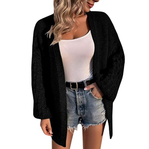 Damen Strickjacke mit Knöpfen Leichte Strick Cardigan V-Ausschnitt Grobstrick Jacke mit Knopf Elegant Bolero Jäckchen Strickwaren Strickmantel für Herbst Winter Frühling Damen Strickjacke mit Knöpfen Leichte Strick Cardigan V-Ausschnitt Grobstrick Jacke mit Knopf Elegant Bolero Jäckchen Strickwaren Strickmantel für Herbst Winter Frühling von Funnyrap