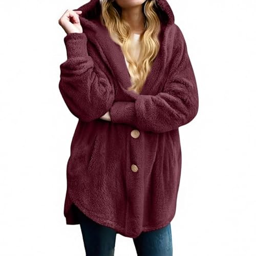 Funnyrap Fleecejacke Damen Oversize Plüschjacke Teddyjacke Langarm Teddy Mantel Warm Kapuzenjacke Kuscheljacke Cardigan Mit Kapuze Winter Teddy Jacke Herbst Übergangsjacke Casual Sweatshirt Funnyrap Fleecejacke Damen Oversize Plüschjacke Teddyjacke Langarm Teddy Mantel Warm Kapuzenjacke Kuscheljacke Cardigan Mit Kapuze Winter Teddy Jacke Herbst Übergangsjacke Casual Sweatshirt von Funnyrap