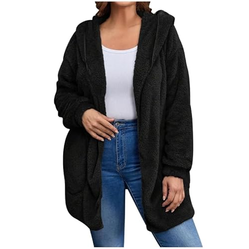 Funnyrap Fleecejacke Damen Oversize Plüschjacke Teddyjacke Langarm Teddy Mantel Warm Kapuzenjacke Kuscheljacke Cardigan Mit Kapuze Winter Teddy Jacke Herbst Übergangsjacke Casual Sweatshirt Funnyrap Fleecejacke Damen Oversize Plüschjacke Teddyjacke Langarm Teddy Mantel Warm Kapuzenjacke Kuscheljacke Cardigan Mit Kapuze Winter Teddy Jacke Herbst Übergangsjacke Casual Sweatshirt von Funnyrap