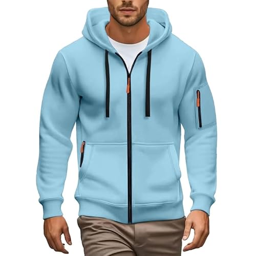 Funnyrap Herren Sweatjacke Hoodie Kapuzenjacke Mit Reißverschluss Oversized Sweatshirt Mit Kapuze Kapuzenpullover Übergangsjacke Kapuzenmantel Classic Sportjacke Warmes Outdoorjacke von Funnyrap
