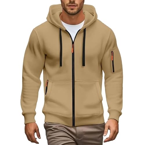Funnyrap Herren Sweatjacke Hoodie Kapuzenjacke Mit Reißverschluss Oversized Sweatshirt Mit Kapuze Kapuzenpullover Übergangsjacke Kapuzenmantel Classic Sportjacke Warmes Outdoorjacke von Funnyrap