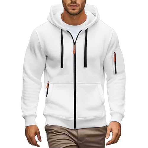 Funnyrap Herren Sweatjacke Hoodie Kapuzenjacke Mit Reißverschluss Oversized Sweatshirt Mit Kapuze Kapuzenpullover Übergangsjacke Kapuzenmantel Classic Sportjacke Warmes Outdoorjacke von Funnyrap