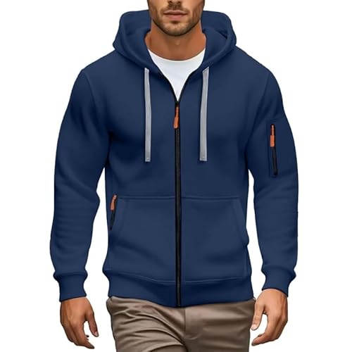 Funnyrap Herren Sweatjacke Hoodie Kapuzenjacke Mit Reißverschluss Oversized Sweatshirt Mit Kapuze Kapuzenpullover Übergangsjacke Kapuzenmantel Classic Sportjacke Warmes Outdoorjacke von Funnyrap