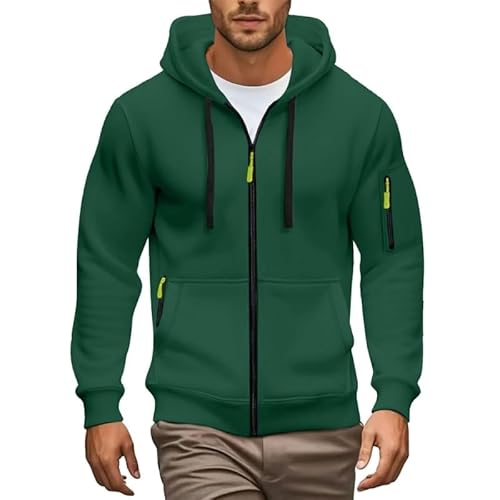 Funnyrap Herren Sweatjacke Hoodie Kapuzenjacke Mit Reißverschluss Oversized Sweatshirt Mit Kapuze Kapuzenpullover Übergangsjacke Kapuzenmantel Classic Sportjacke Warmes Outdoorjacke von Funnyrap