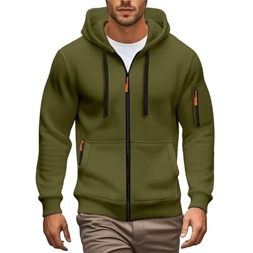 Funnyrap Herren Sweatjacke Hoodie Kapuzenjacke Mit Reißverschluss Oversized Sweatshirt Mit Kapuze Kapuzenpullover Übergangsjacke Kapuzenmantel Classic Sportjacke Warmes Outdoorjacke von Funnyrap