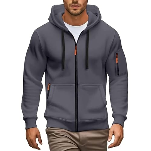 Funnyrap Herren Sweatjacke Hoodie Kapuzenjacke Mit Reißverschluss Oversized Sweatshirt Mit Kapuze Kapuzenpullover Übergangsjacke Kapuzenmantel Classic Sportjacke Warmes Outdoorjacke von Funnyrap