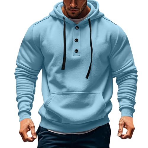 Funnyrap Hoodie Herren 1/4 Zip Up Langarm Sport Hoody Kapuzenpullover mit Kapuze Training Gym Pullover Einfarbig Kapuzenpulli Warm Sportshirt Bequem Sweatshirt Casual Herbst Winter Kleidung von Funnyrap