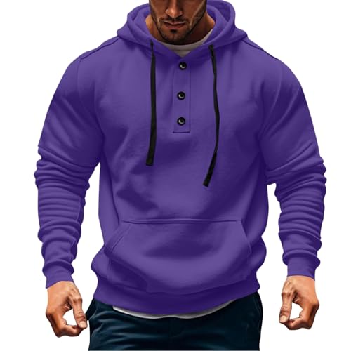 Funnyrap Hoodie Herren 1/4 Zip Up Langarm Sport Hoody Kapuzenpullover mit Kapuze Training Gym Pullover Einfarbig Kapuzenpulli Warm Sportshirt Bequem Sweatshirt Casual Herbst Winter Kleidung von Funnyrap