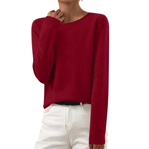 Funnyrap Pullover Damen V Ausschnitt Dünne Strickpullover Langarm Strickpulli Einfarbige Cardigan Ribbed Knit Sweater Casual Stricken Pulli Lässig Oberteile Elegant Sweatshirt Herbst Winter Tops von Funnyrap