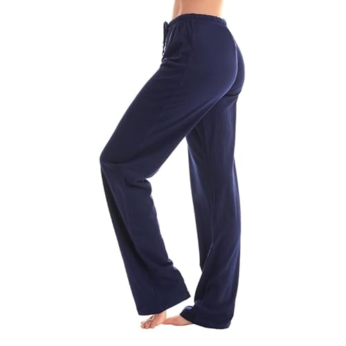 Funnyrap Winterhose Damen Teddyhose Fleecehose Warm Plüsch Hose Jogginghose Lang Pyjamahose Fleece Kuschelhose Thermohose Einfarbige Yogahose Bequem Schlafanzughose Loungewear Freizeithose Hausanzug von Funnyrap