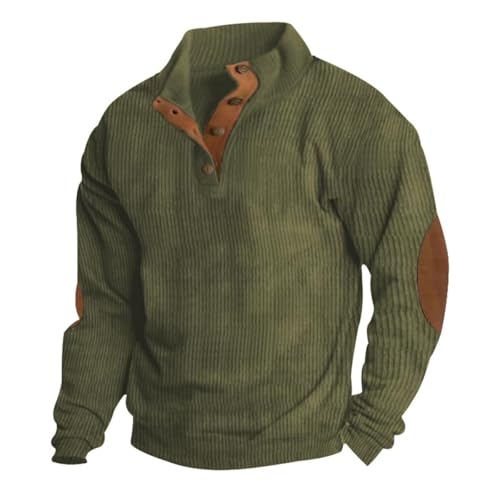 Herren Cordpullover Henley Knopf Langarm Sweatshirt mit Knöpfe Casual Sweatpullover Winterpullover Henley Hemd Classic Oberteile Pulli Wram Sweater Regular Fit für Herbst Winter Herren Cordpullover Henley Knopf Langarm Sweatshirt mit Knöpfe Casual Sweatpullover Winterpullover Henley Hemd Classic Oberteile Pulli Wram Sweater Regular Fit für Herbst Winter von Funnyrap