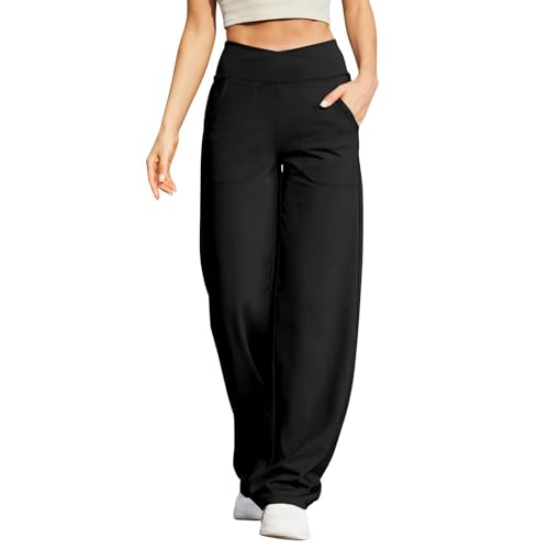 Yogahose Damen Sporthose Lang Hohe Taille Freizeithose mit Bauchkontrolle Activewear Hosen High Waist Yoga Pants Trainings Fitness Jogginghose mit Taschen Weites Bein Laufhose Baggy Sports Pants Yogahose Damen Sporthose Lang Hohe Taille Freizeithose mit Bauchkontrolle Activewear Hosen High Waist Yoga Pants Trainings Fitness Jogginghose mit Taschen Weites Bein Laufhose Baggy Sports Pants von Funnyrap