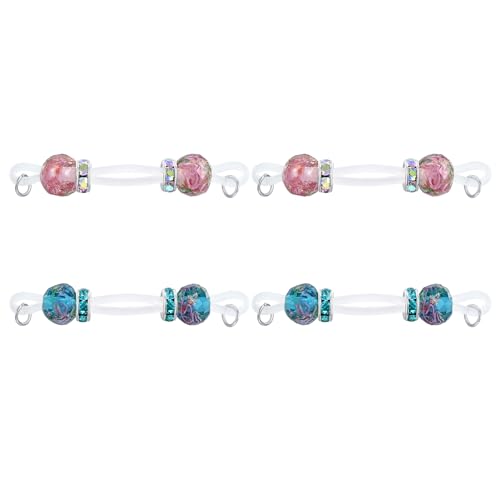Funseedrr 2 Paar Fake Nippelpiercing Brustwarzenpiercing UV Silikon Faux Nippelschmuck ohne Piercing Clip auf Nippel für Frauen Körperschmuck von Funseedrr