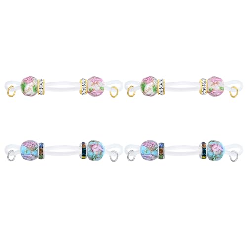 Funseedrr 2 Paar Fake Nippelpiercing Brustwarzenpiercing UV Silikon Faux Nippelschmuck ohne Piercing Clip auf Nippel für Frauen Körperschmuck von Funseedrr