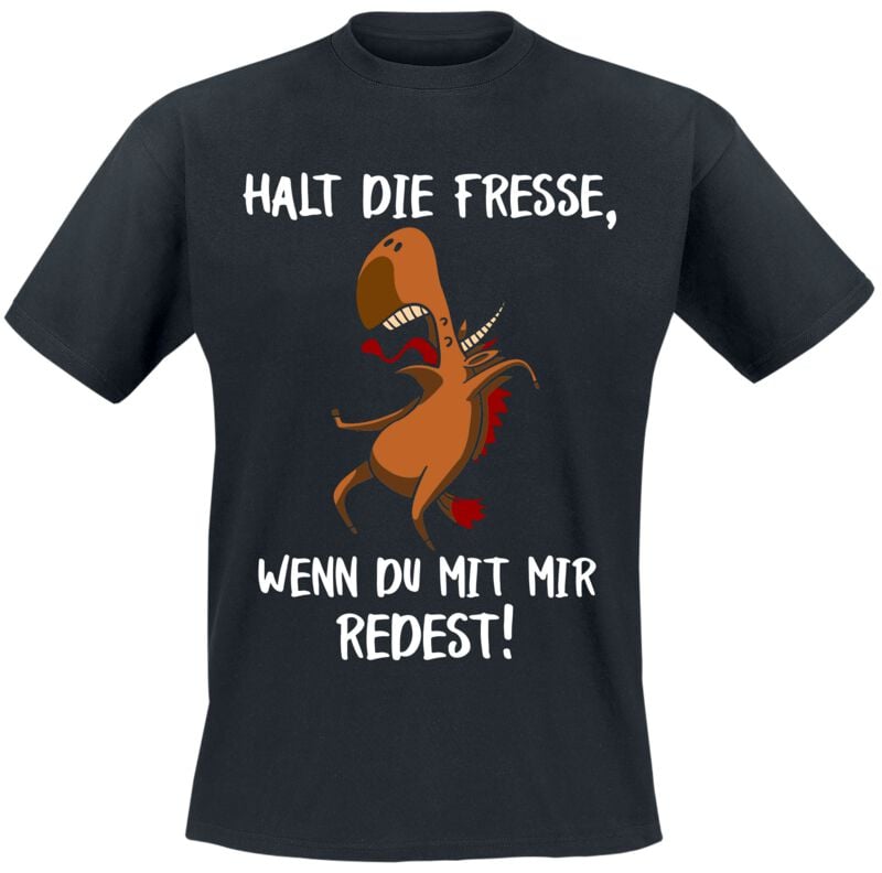 Funshirt Halt die Fresse , wenn du mit mir redest! T-Shirt schwarz in XXL von Funshirt