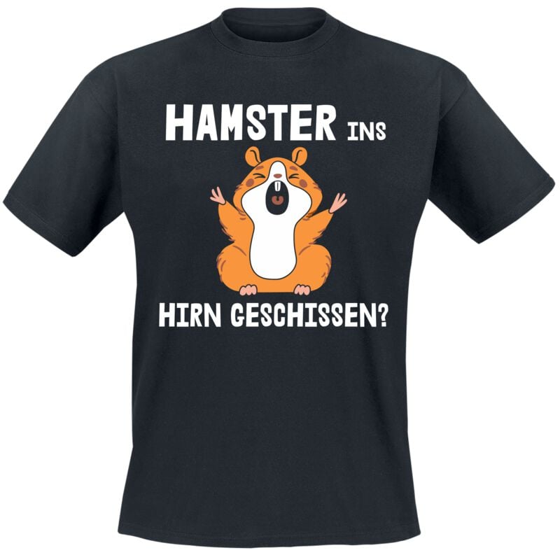 Funshirt Hamster ins Hirn geschissen? T-Shirt schwarz in XXL von Funshirt