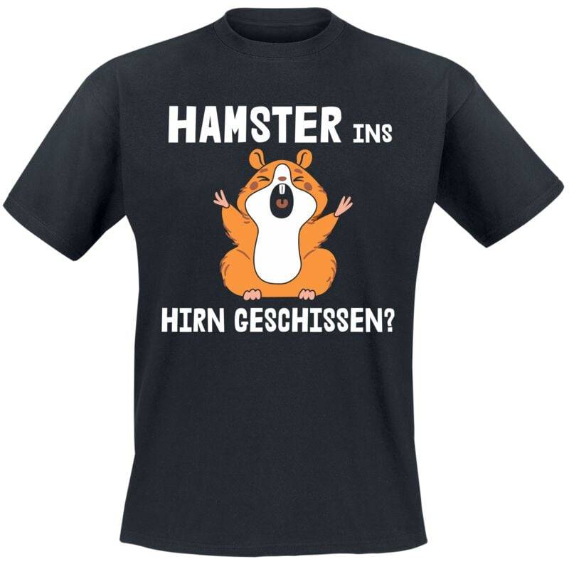 Funshirt Hamster ins Hirn geschissen? T-Shirt schwarz in XXL von Funshirt
