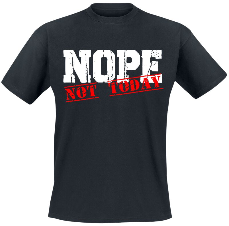 Funshirt Nope not today T-Shirt schwarz in XXL von Funshirt