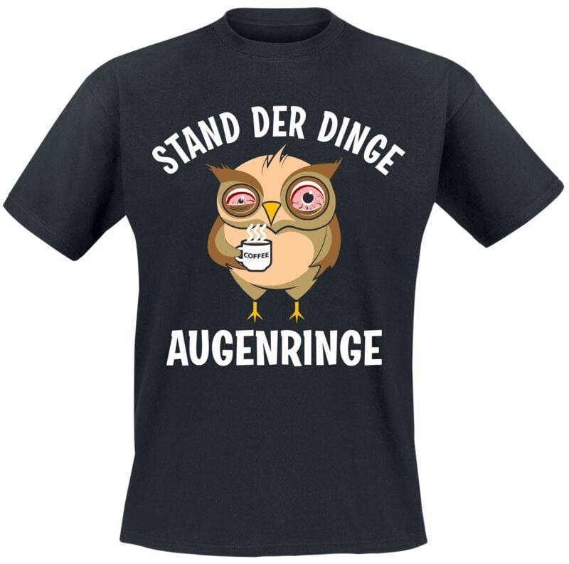 Funshirt Stand der Dinge - Augenringe T-Shirt schwarz in M von Funshirt