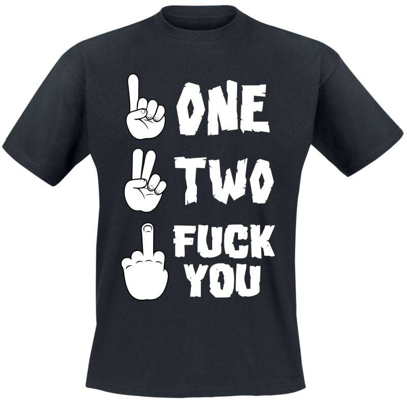 Funshirt T-Shirt - One Two Fuck You - M bis L - für Männer - Größe M - schwarz von Funshirt