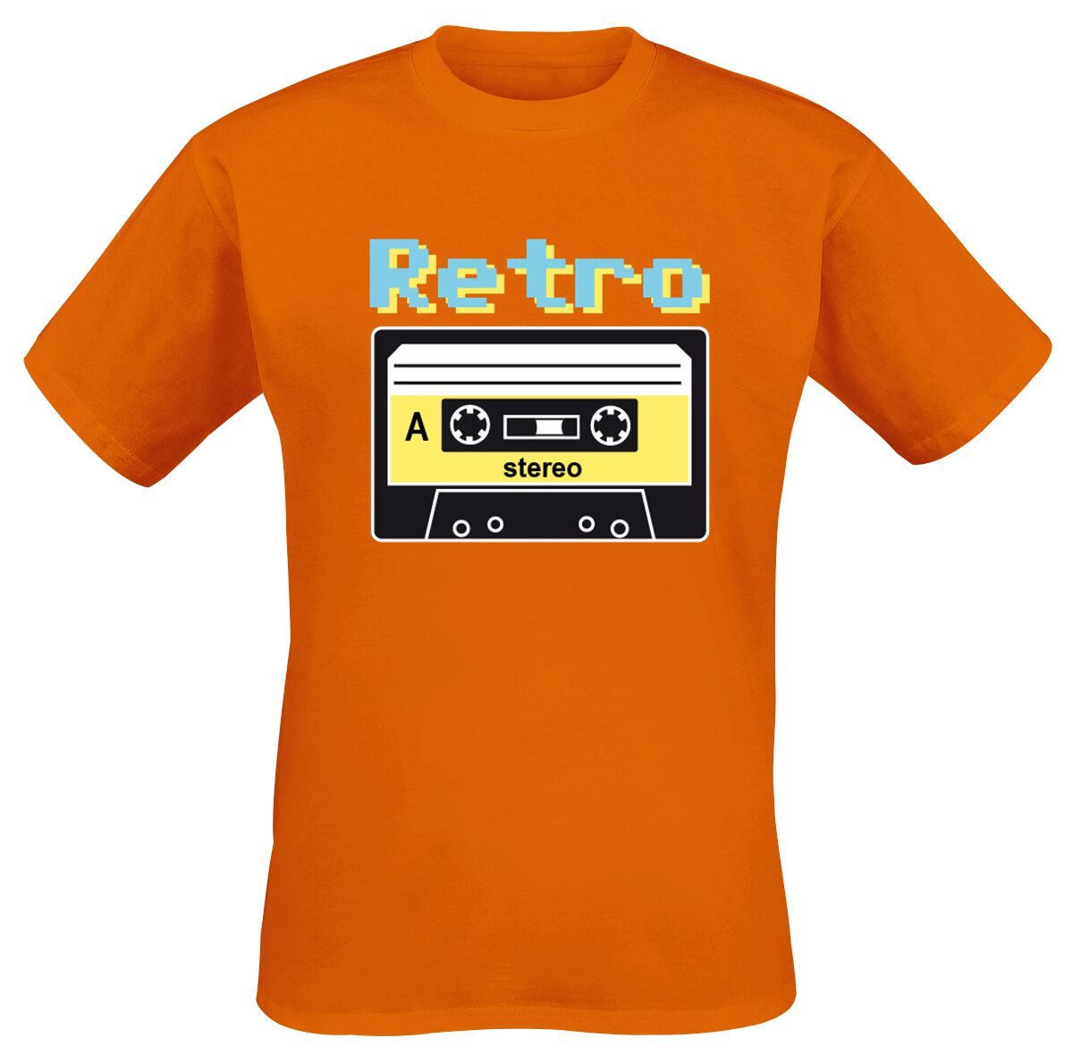 Funshirt T-Shirt - Retro Kassette - M bis 3XL - für Männer - Größe 3XL - orange von Funshirt