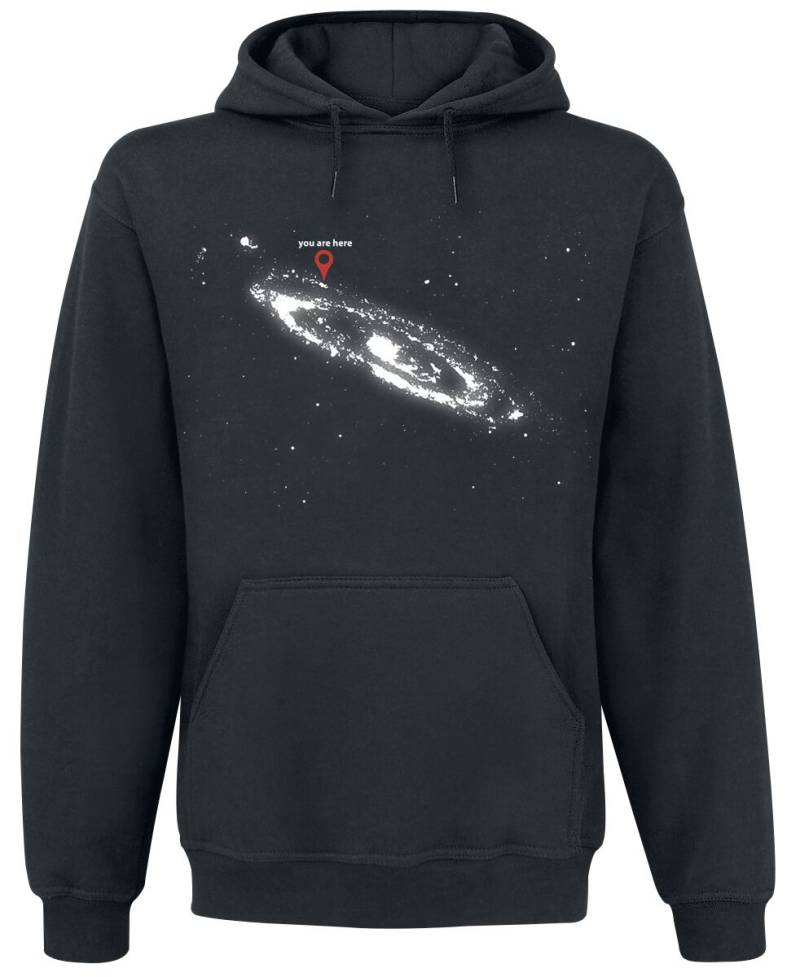 Funshirt You Are Here Kapuzenpullover schwarz in XL von Funshirt