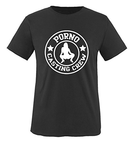 Porno Casting Crew - Herren T-Shirt in Schwarz/Weiss Gr. L von Comedy Shirts