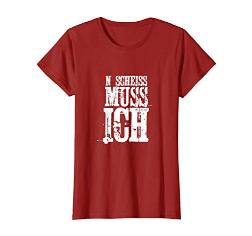 Damen Funshirt Frauen T-Shirt Damen Scheiss muss ich von Funshirts mit Spruch für Damen und Frauen